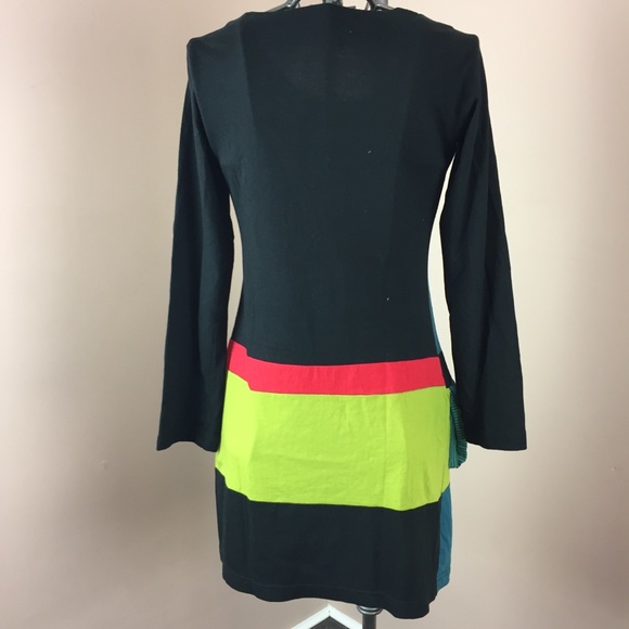 Leopards and Rose black long sleeve mini dress - Picture 3 of 5